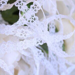 Vintage White Lace Trim, 7/16" wide 2 yards